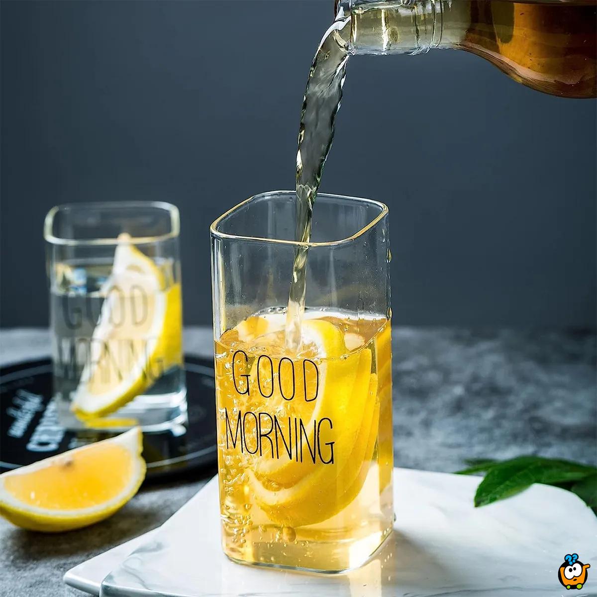 Čaša sa motivacionom porukom za dobro jutro 400ml
