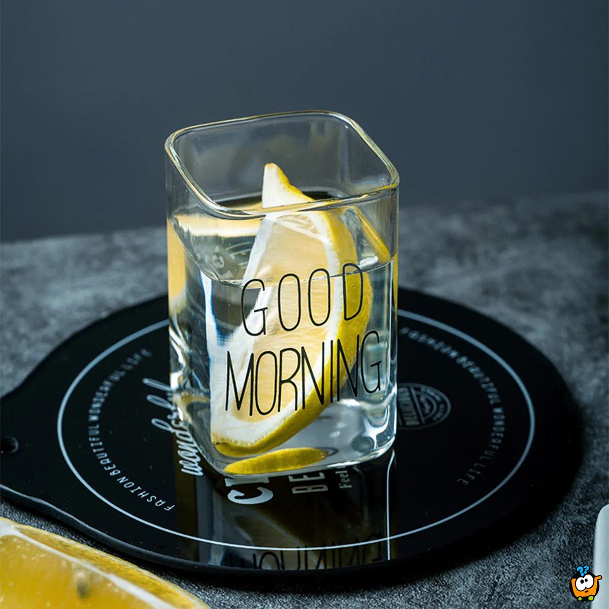Čaša sa motivacionom porukom za dobro jutro 240ml