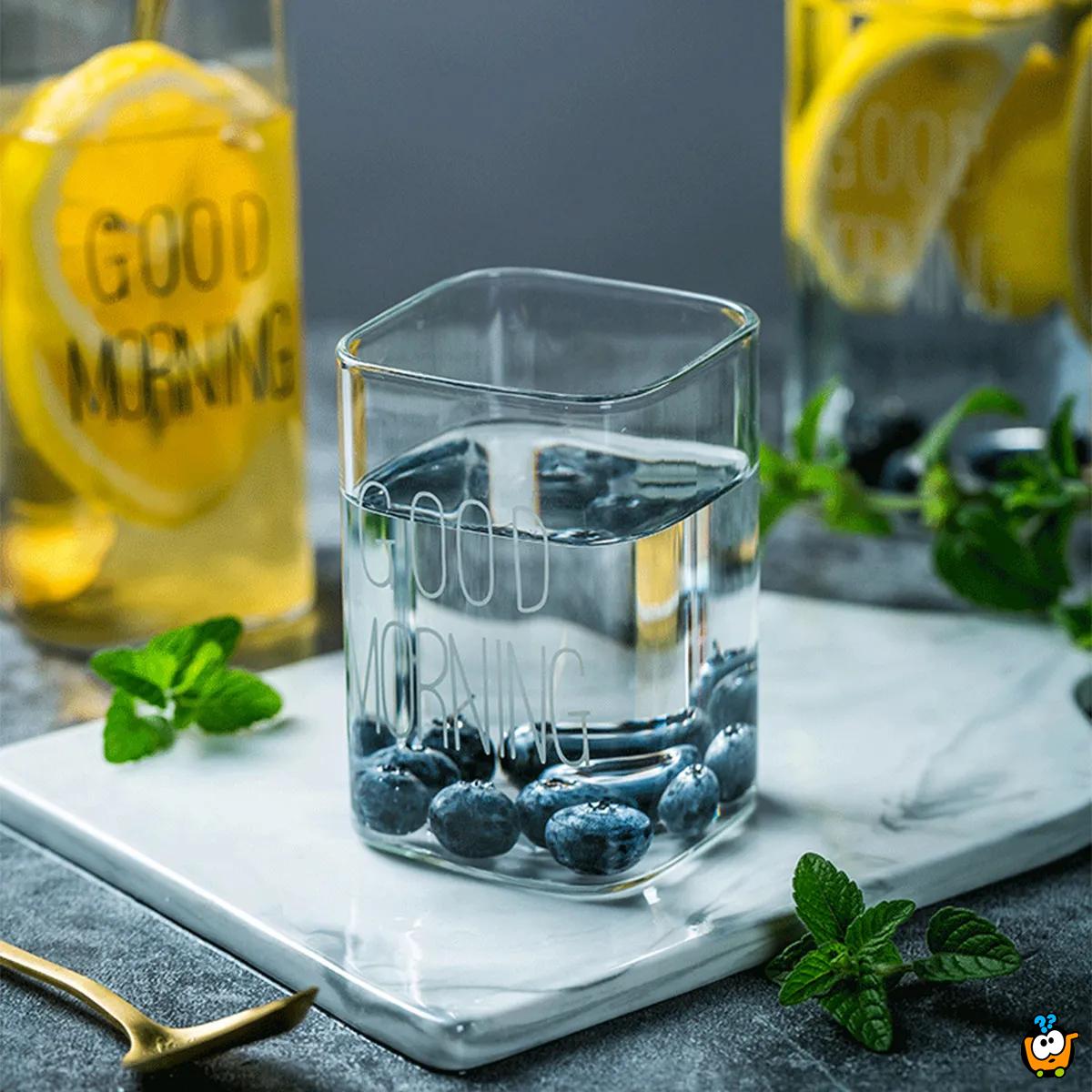 Čaša sa motivacionom porukom za dobro jutro 240ml