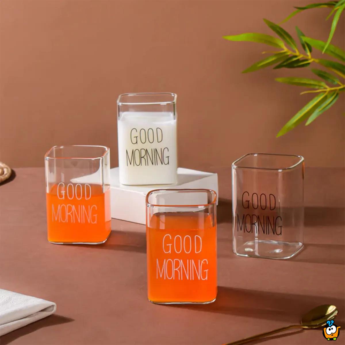 Čaša sa motivacionom porukom za dobro jutro 240ml