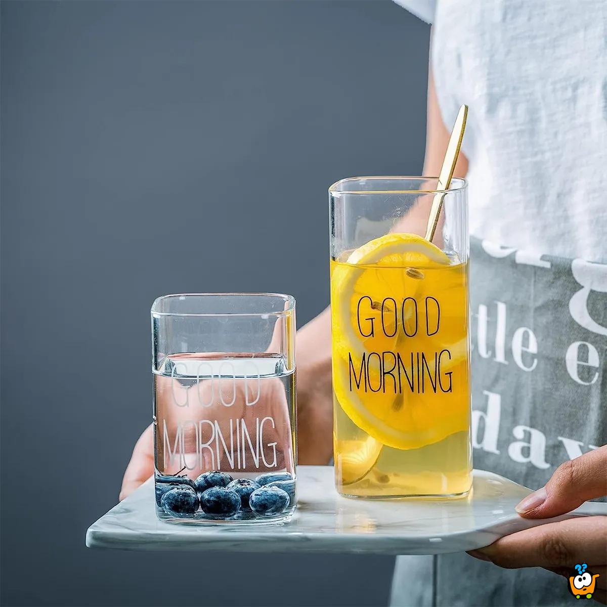 Čaša sa motivacionom porukom za dobro jutro 240ml