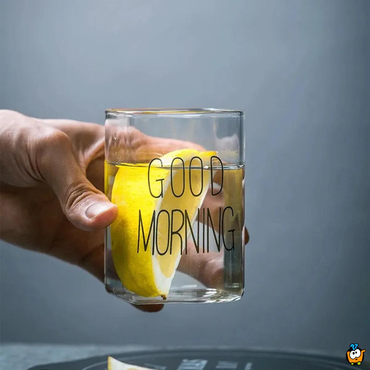 Čaša sa motivacionom porukom za dobro jutro 240ml