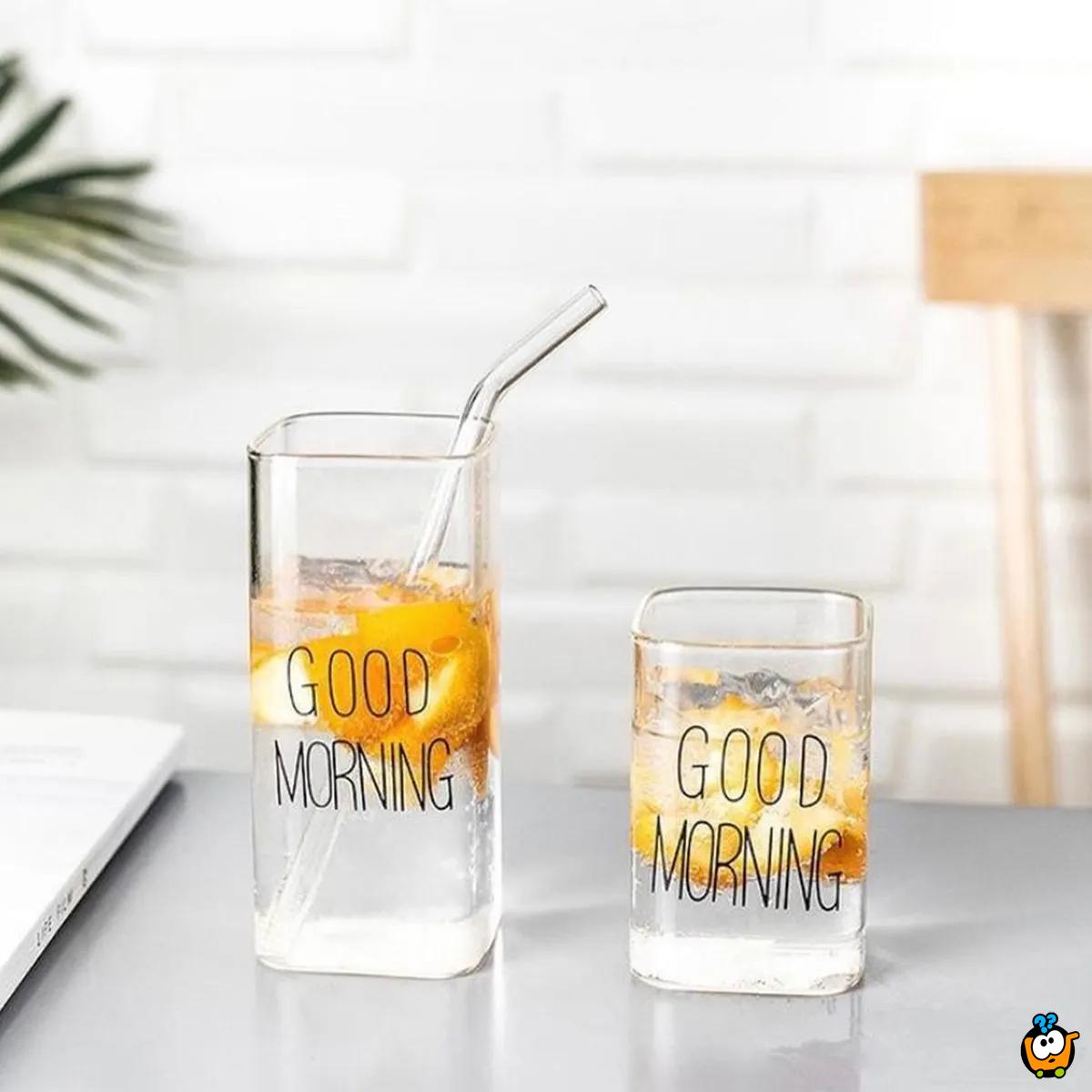 Čaša sa motivacionom porukom za dobro jutro 240ml