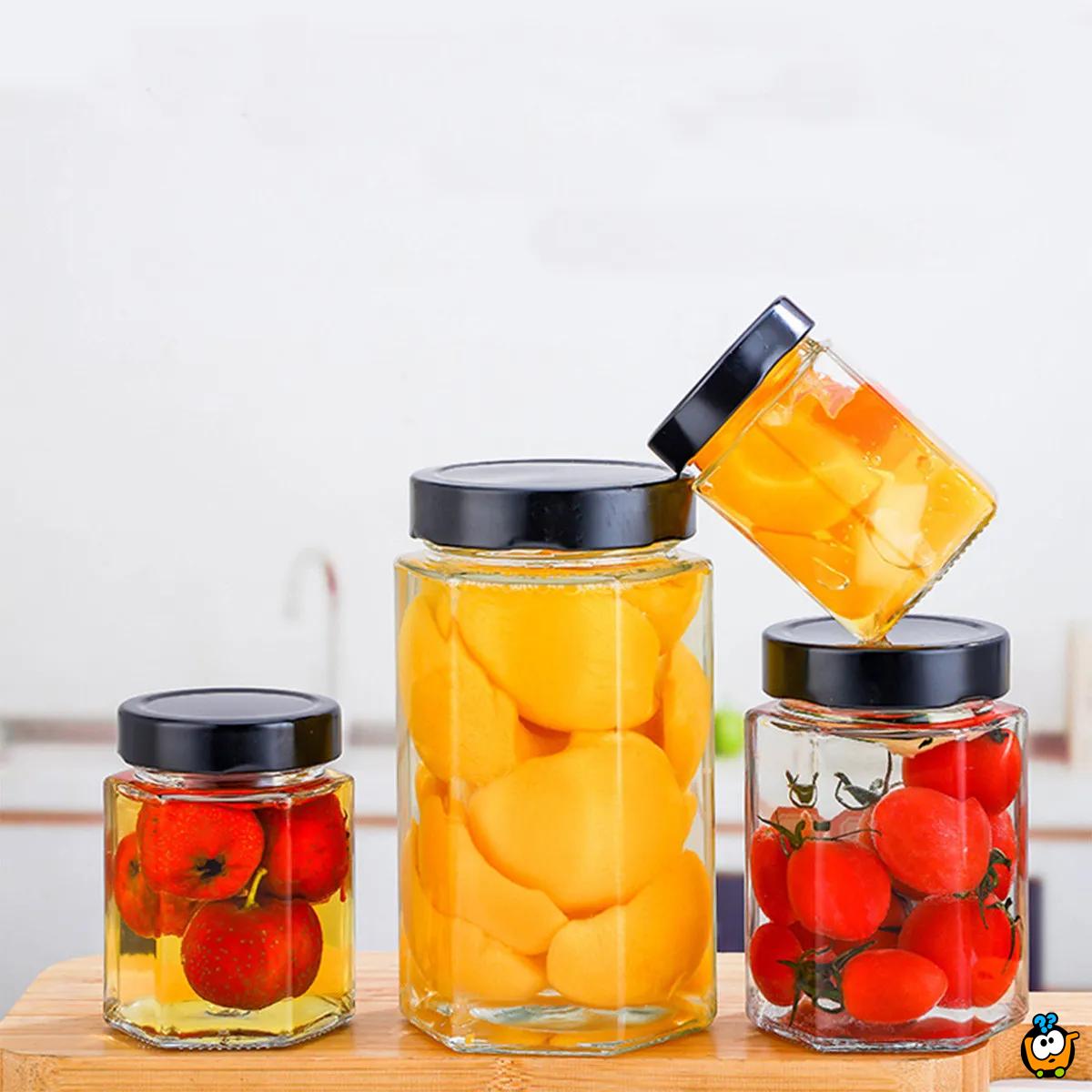 Šestougaona tegla za čuvanje hrane 500 ml
