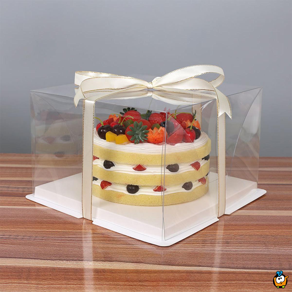 Dolce Box 25x25cm - Transparentna kutija za torticu 