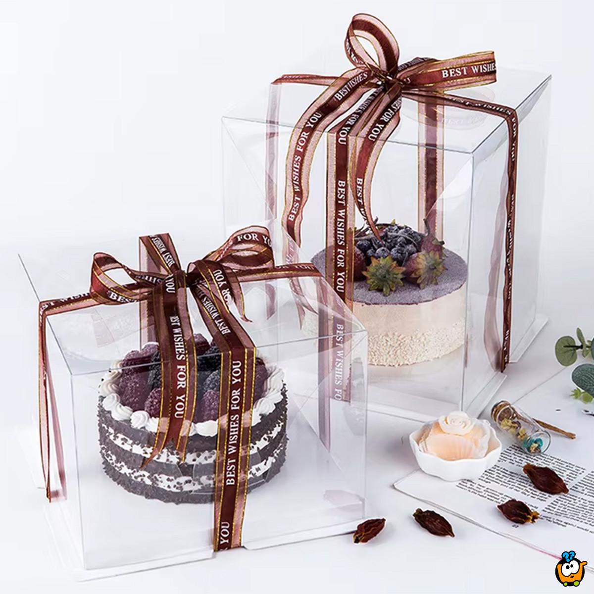 Dolce Box 25x25cm - Transparentna kutija za torticu 