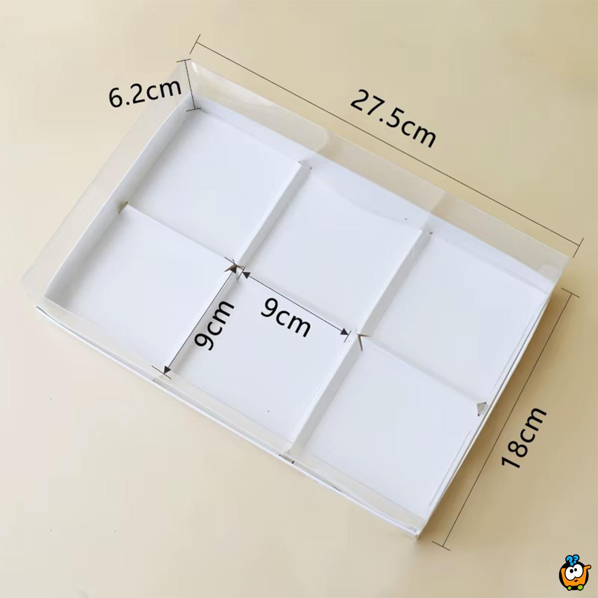 SweetBox - pakovanje od 10 kutija za kolače sa 6 pregrada