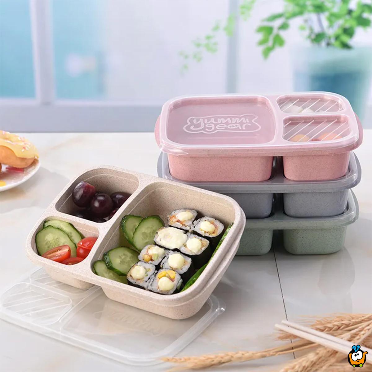 Eko BOX - kutija za obroke sa pregradama i poklopcem