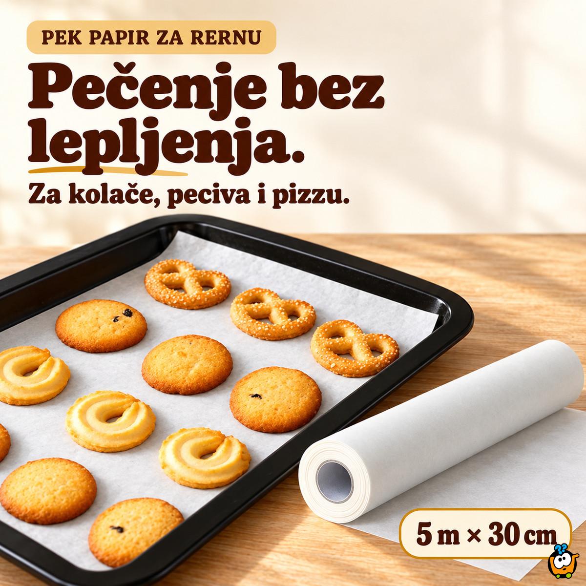 Pek papir za rernu - papir za pečenje 5m x 300mm