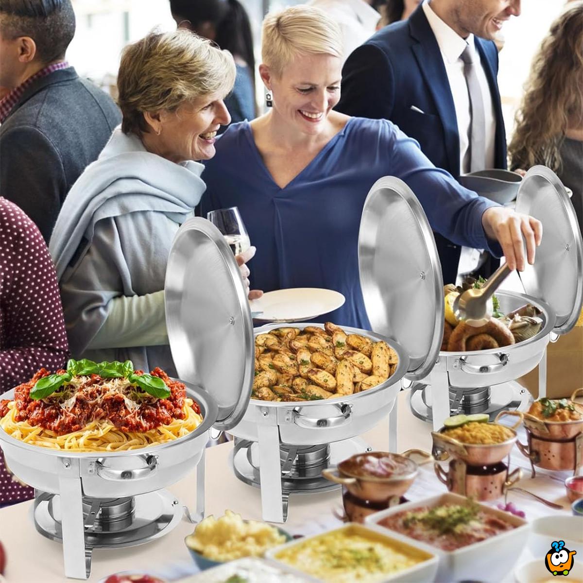 Diš Buffet - Okrugli grejač hrane sa gorionikom