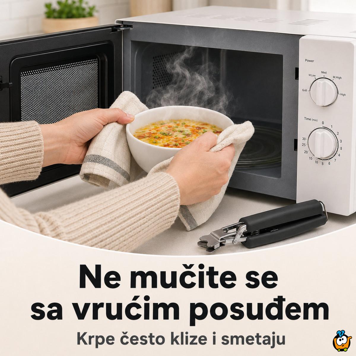 Hvataljka za vrele činije i posude – sigurno vađenje bez opekotina