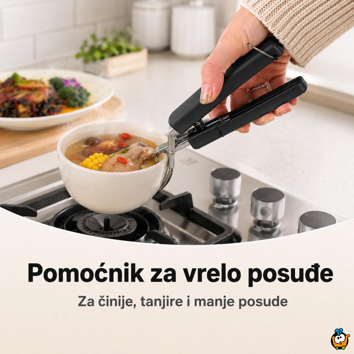 Hvataljka za vrele činije i posude – sigurno vađenje bez opekotina