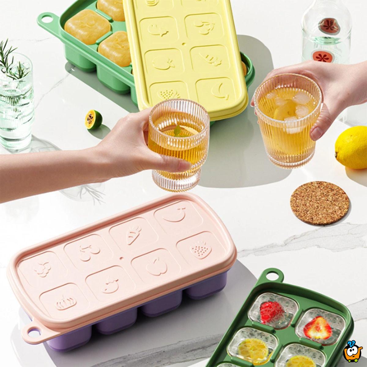 Silikonski kalup za velike kocke sa poklopcem