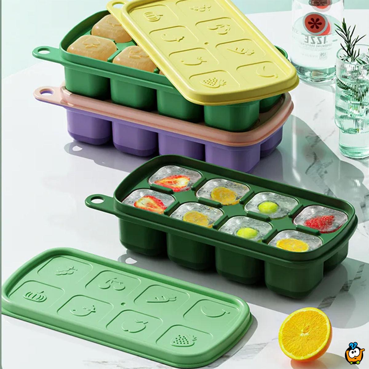 Silikonski kalup za velike kocke sa poklopcem