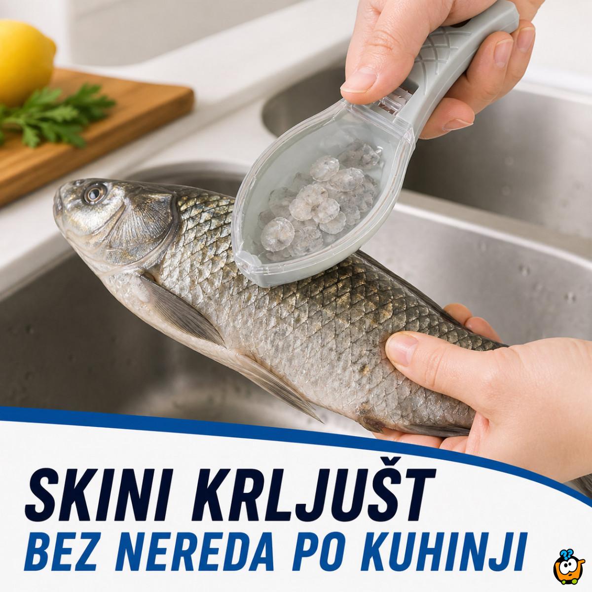 Praktični čistač krljušti za ribu – bez nereda po kuhinji