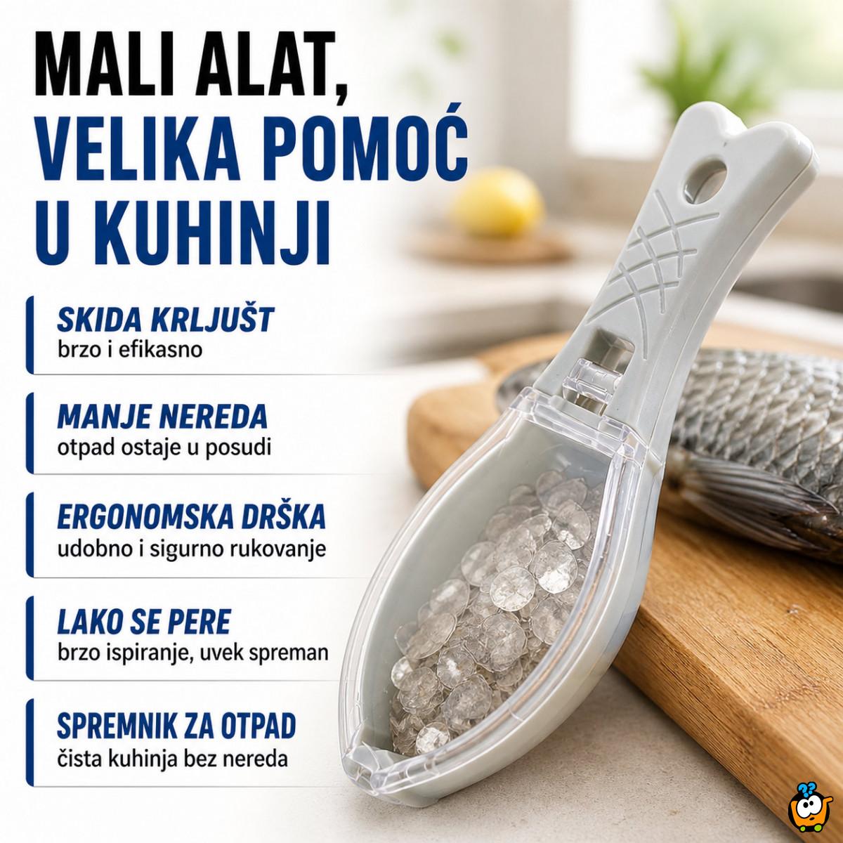 Praktični čistač krljušti za ribu – bez nereda po kuhinji