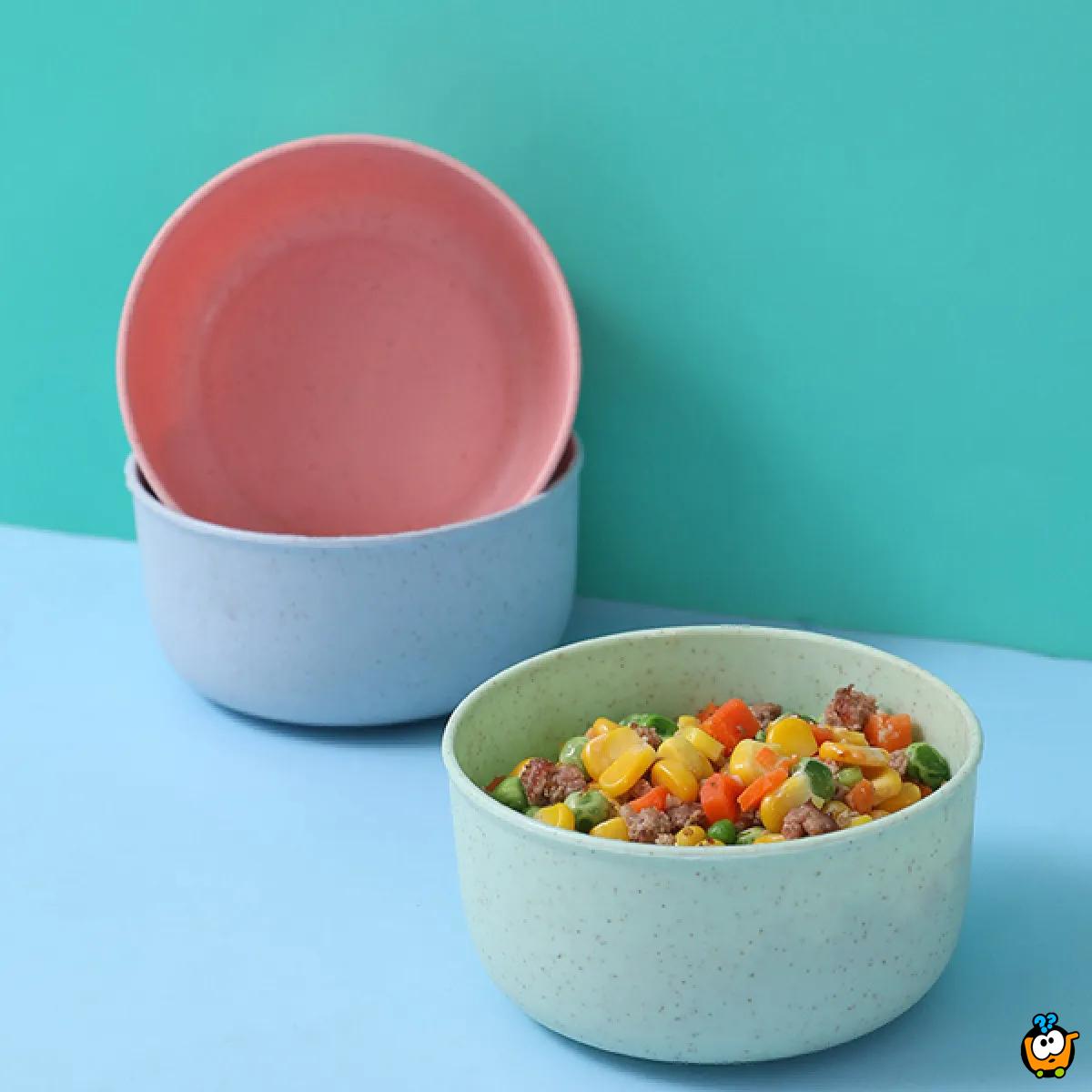 Wheat straw bowl - Set od 4 biorazgradive činije