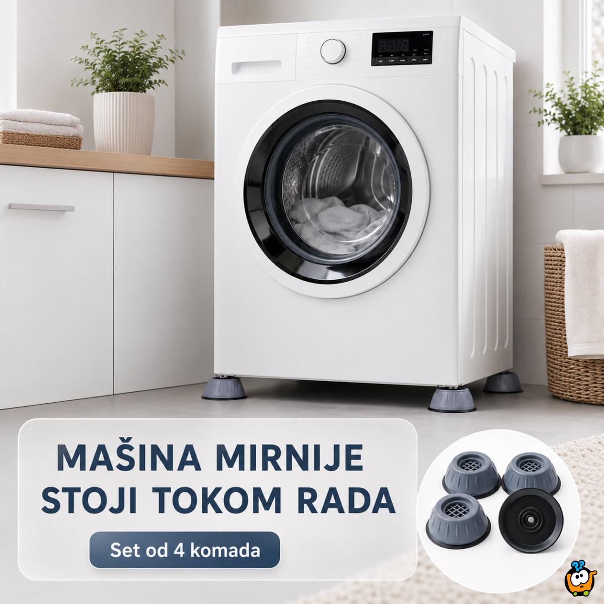 Podmetači protiv vibracija za veš mašinu – mirnija centrifuga bez pomeranja -Set od 4 podmetača