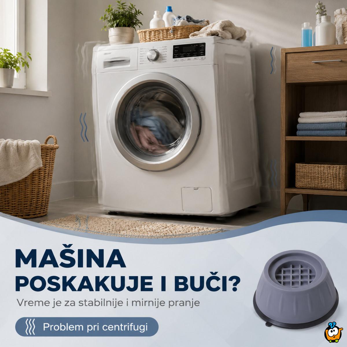 Podmetači protiv vibracija za veš mašinu – mirnija centrifuga bez pomeranja -Set od 4 podmetača