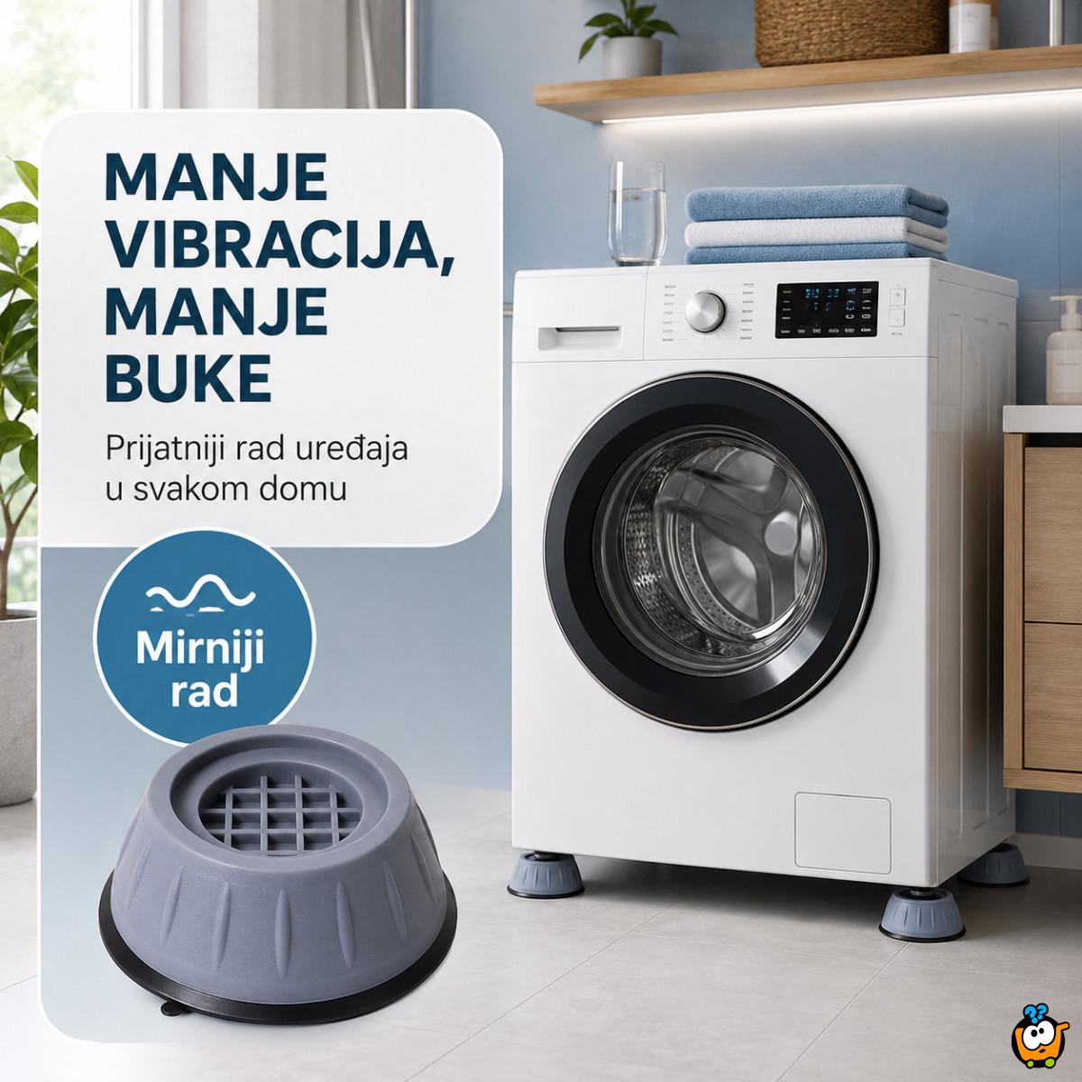 Podmetači protiv vibracija za veš mašinu – mirnija centrifuga bez pomeranja -Set od 4 podmetača