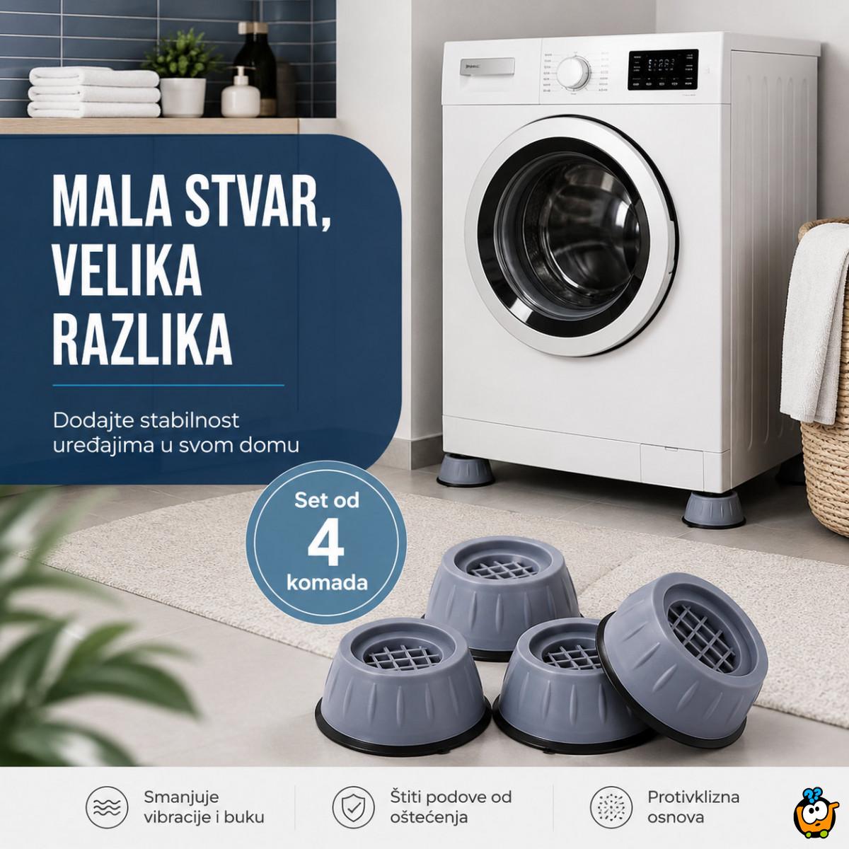 Podmetači protiv vibracija za veš mašinu – mirnija centrifuga bez pomeranja -Set od 4 podmetača
