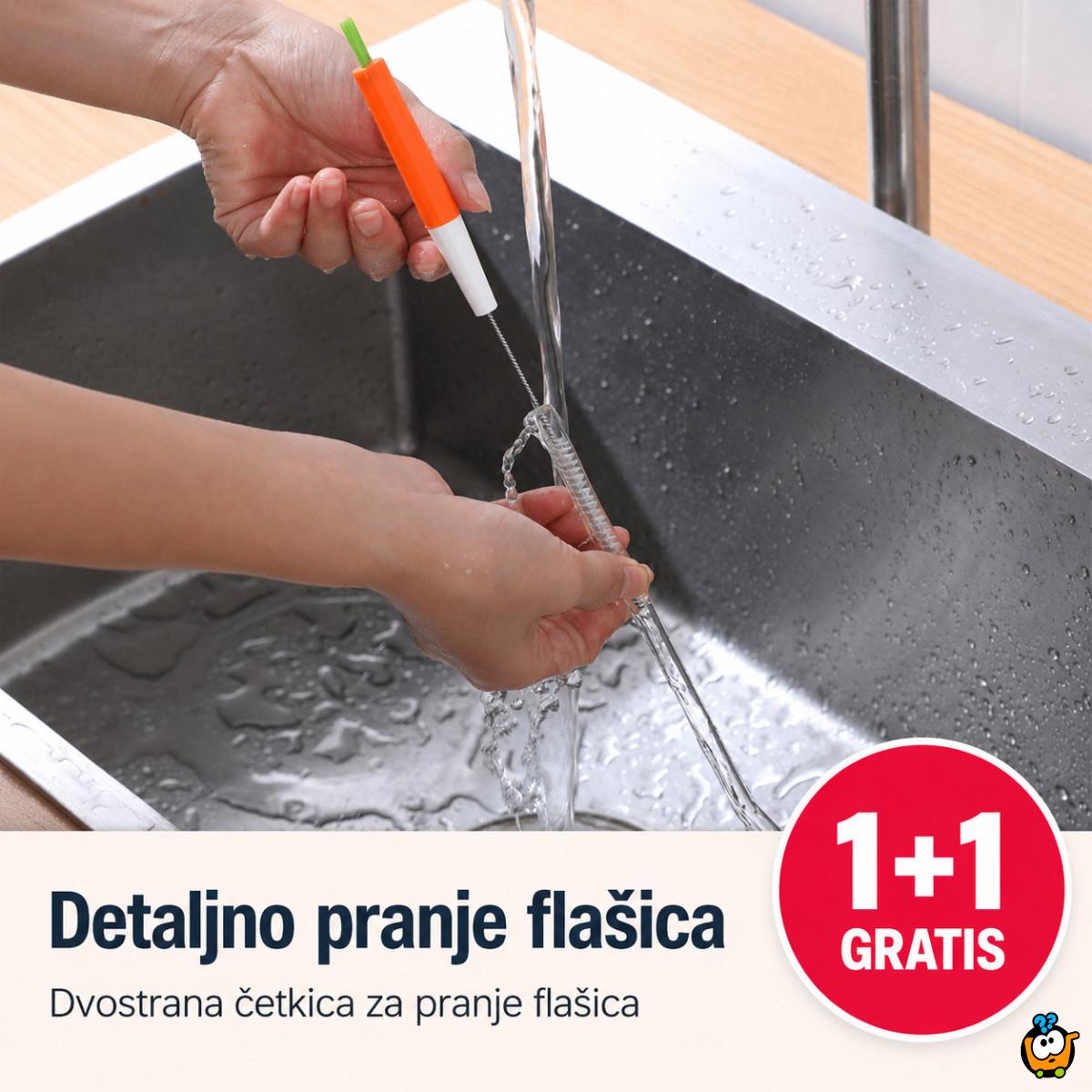 1+1 GRATIS Dvostrana četkica za pranje flašica