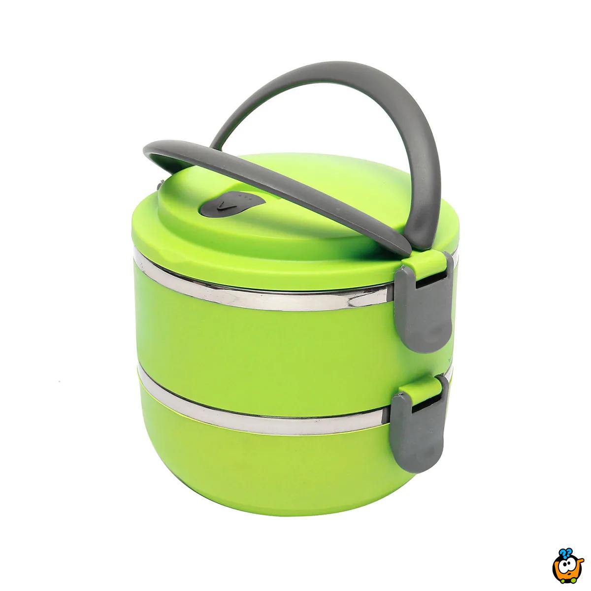 2u1 LUNCH BOX - izolaciona posuda za hranu na 2 nivoa 