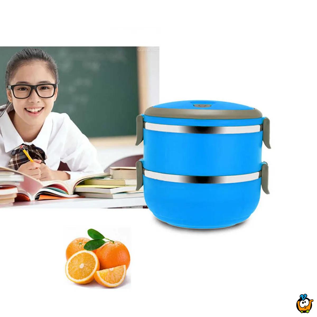 2u1 LUNCH BOX - izolaciona posuda za hranu na 2 nivoa 