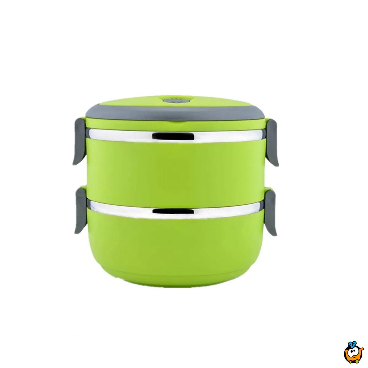 2u1 LUNCH BOX - izolaciona posuda za hranu na 2 nivoa 