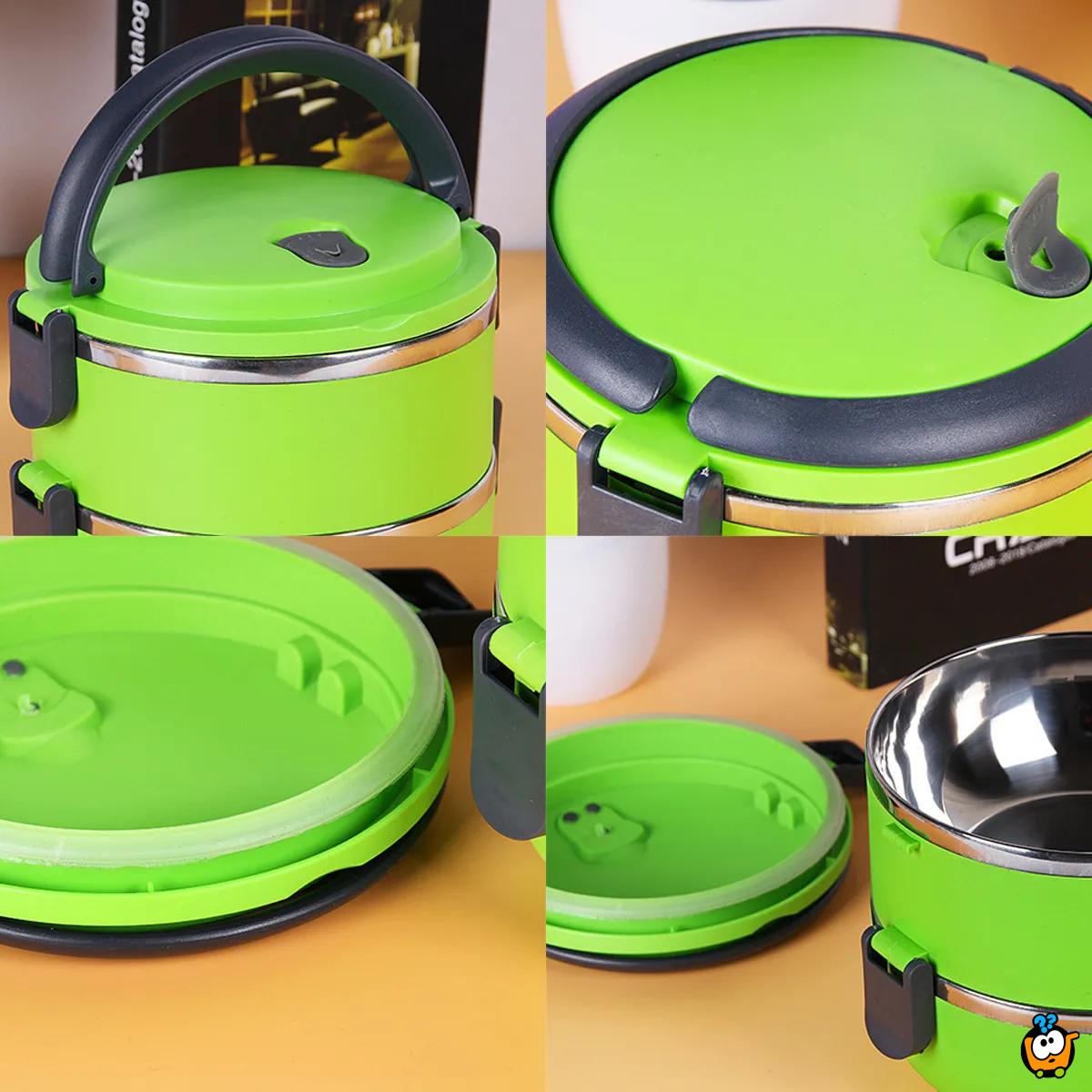 2u1 LUNCH BOX - izolaciona posuda za hranu na 2 nivoa 