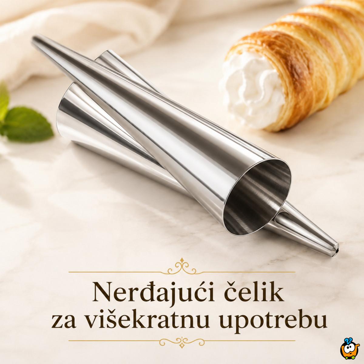 Set 5 kalupa za šam rolne, kanole i kornete – za domaća punjena peciva