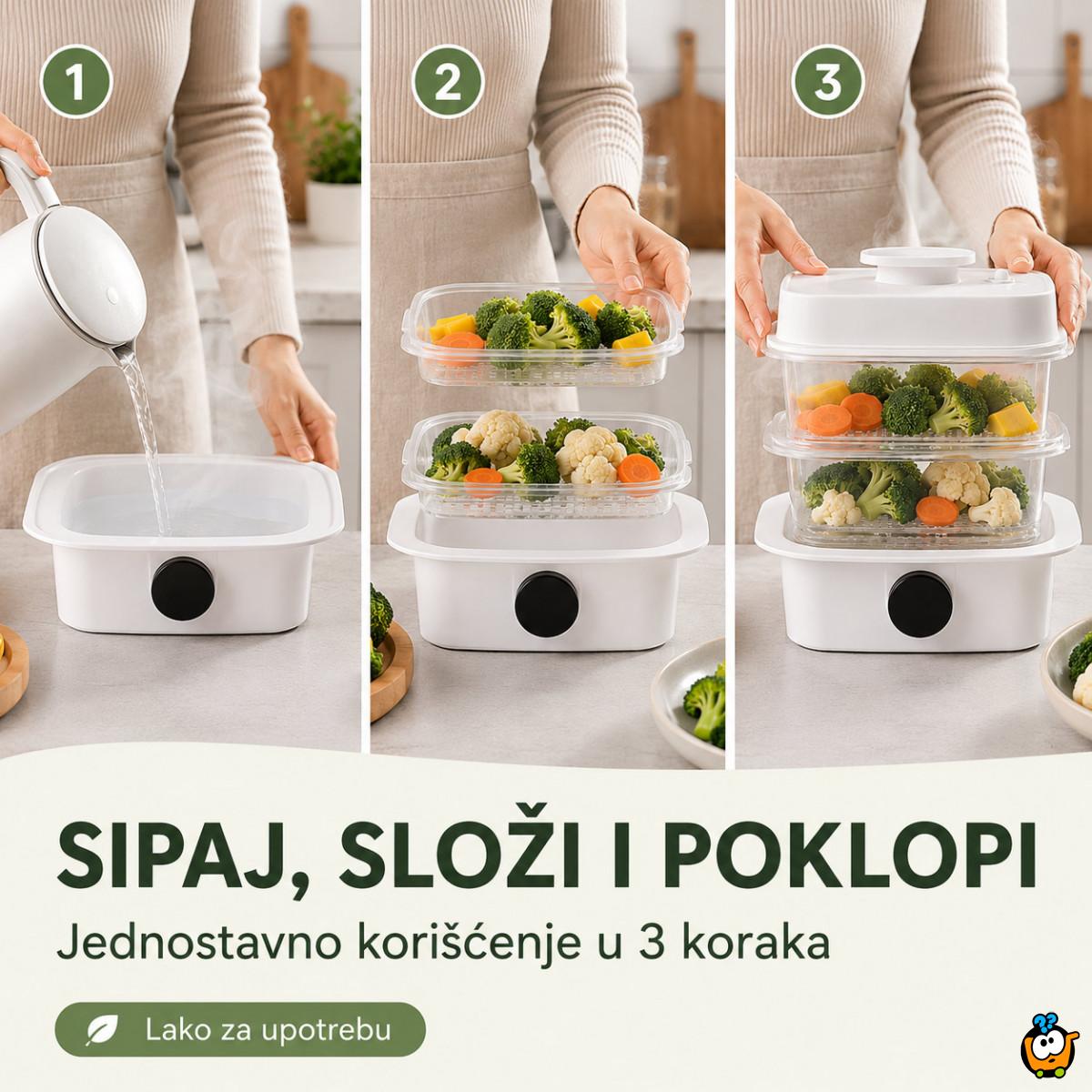 Spratna posuda za kuvanje na pari Favorina – zdrav obrok bez šporeta
