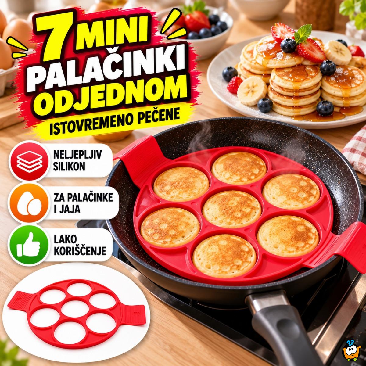 7u1 Slikonska modla za mini palačinke - istovremeno pečene