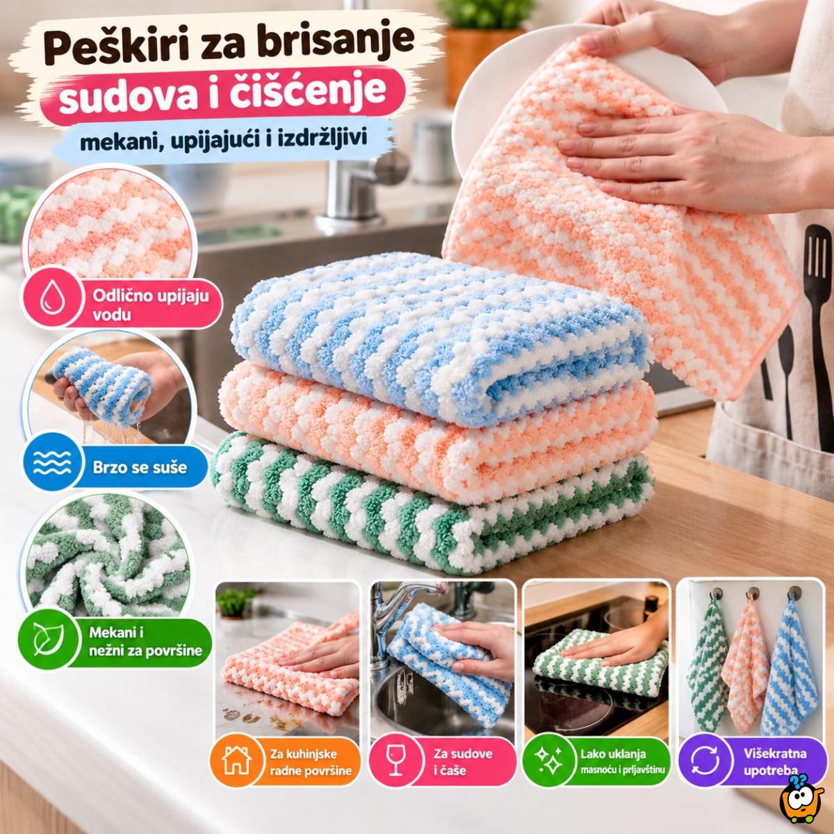 Peškiri za brisanje sudova i čišćenje radnih površina