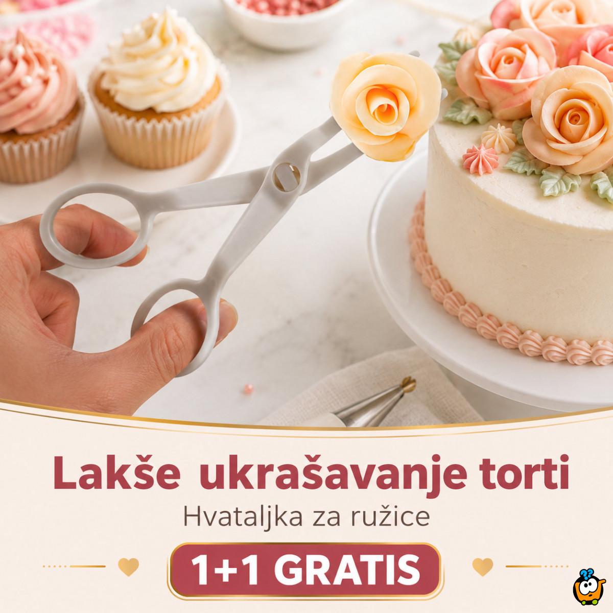 1+1 GRATIS Hvataljka za ružice - makaze za lakše ukrašavanje torti