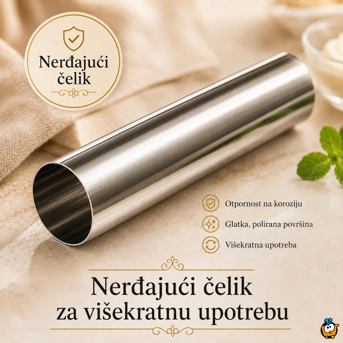 Set 5 cilindar kalupa za kanole i punjene rolnice – za slatka i slana peciva