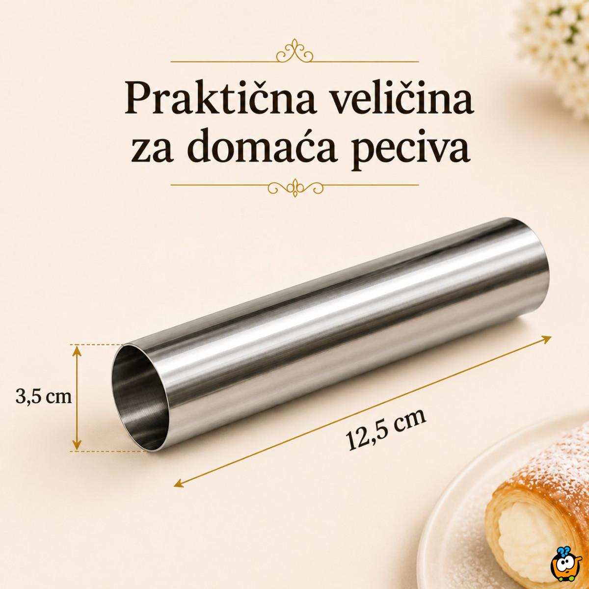Set 5 cilindar kalupa za kanole i punjene rolnice – za slatka i slana peciva