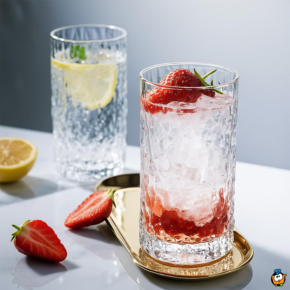 Bark Glass 400ml - Staklena čaša reljefnog dizajna 