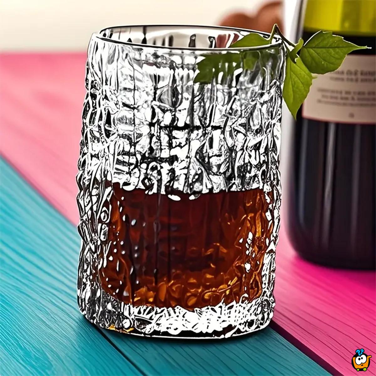 Bark Glass 400ml - Staklena čaša reljefnog dizajna 