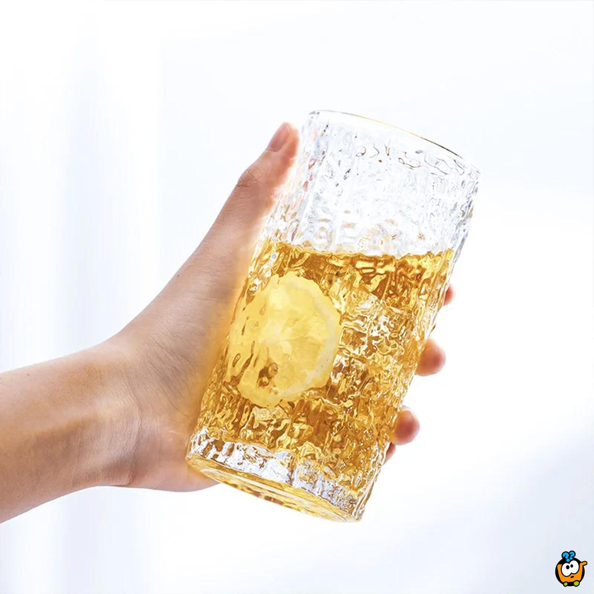 Bark Glass 400ml - Staklena čaša reljefnog dizajna 