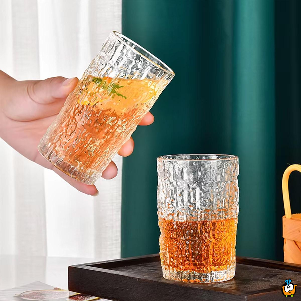 Bark Glass 400ml - Staklena čaša reljefnog dizajna 