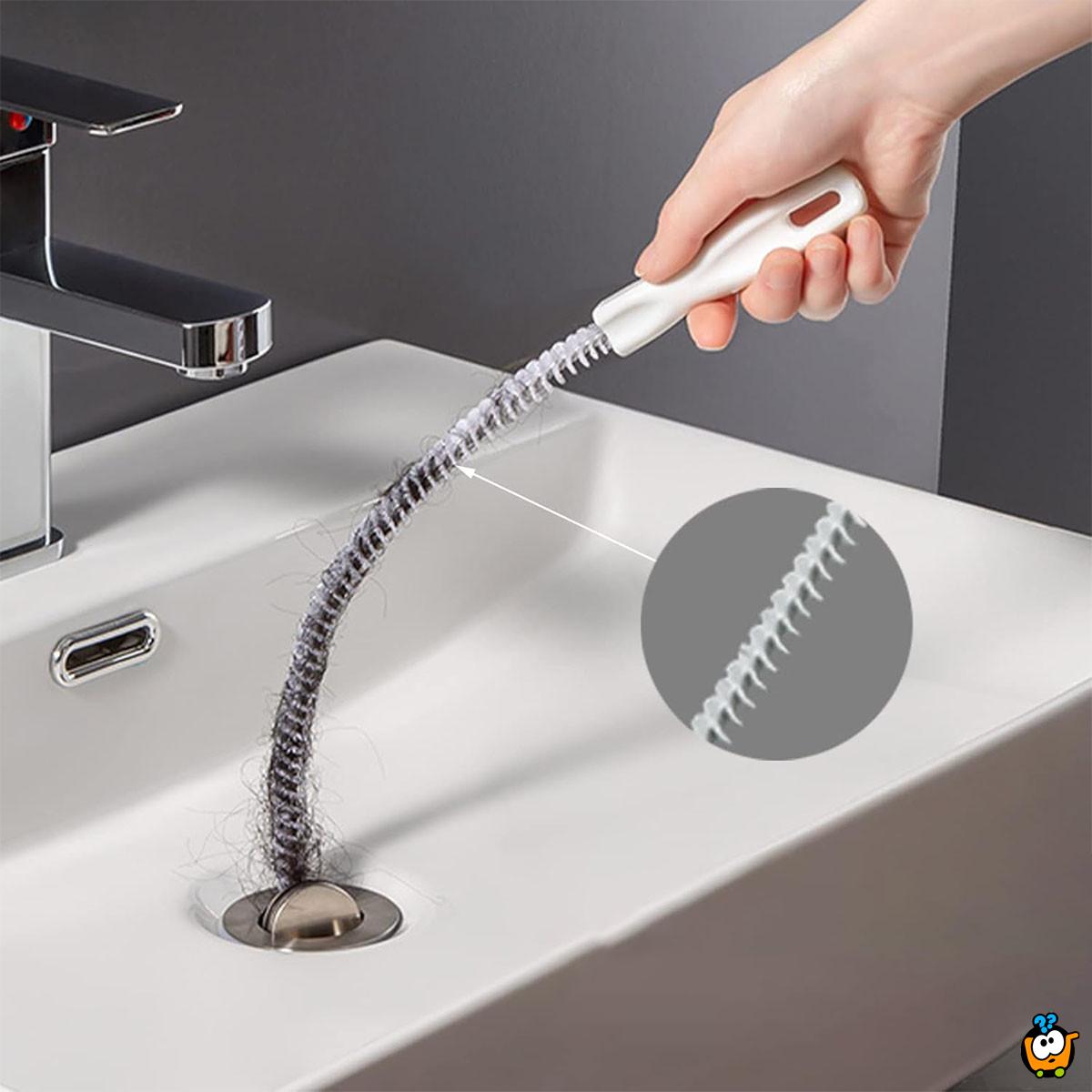 Dugačka četka za otpušavanje i čišćenje cevi 