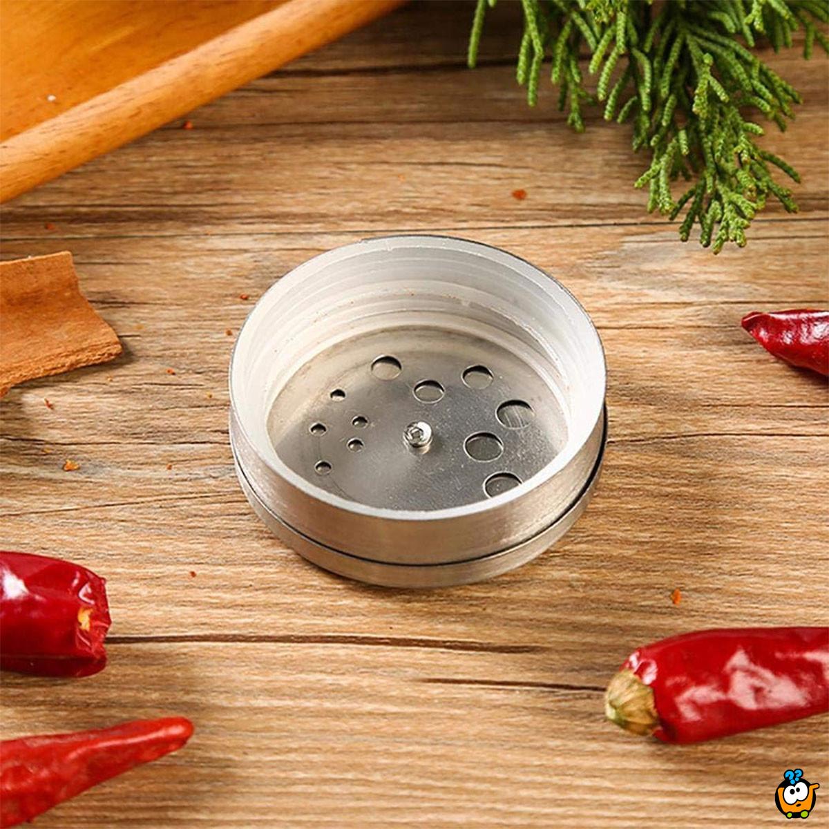 Elegantne inox posude za začine sa prozorom