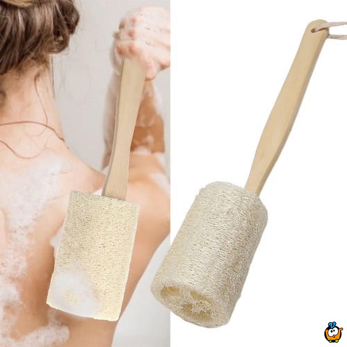 Prirodna lufa četka za kupanje sa drškom