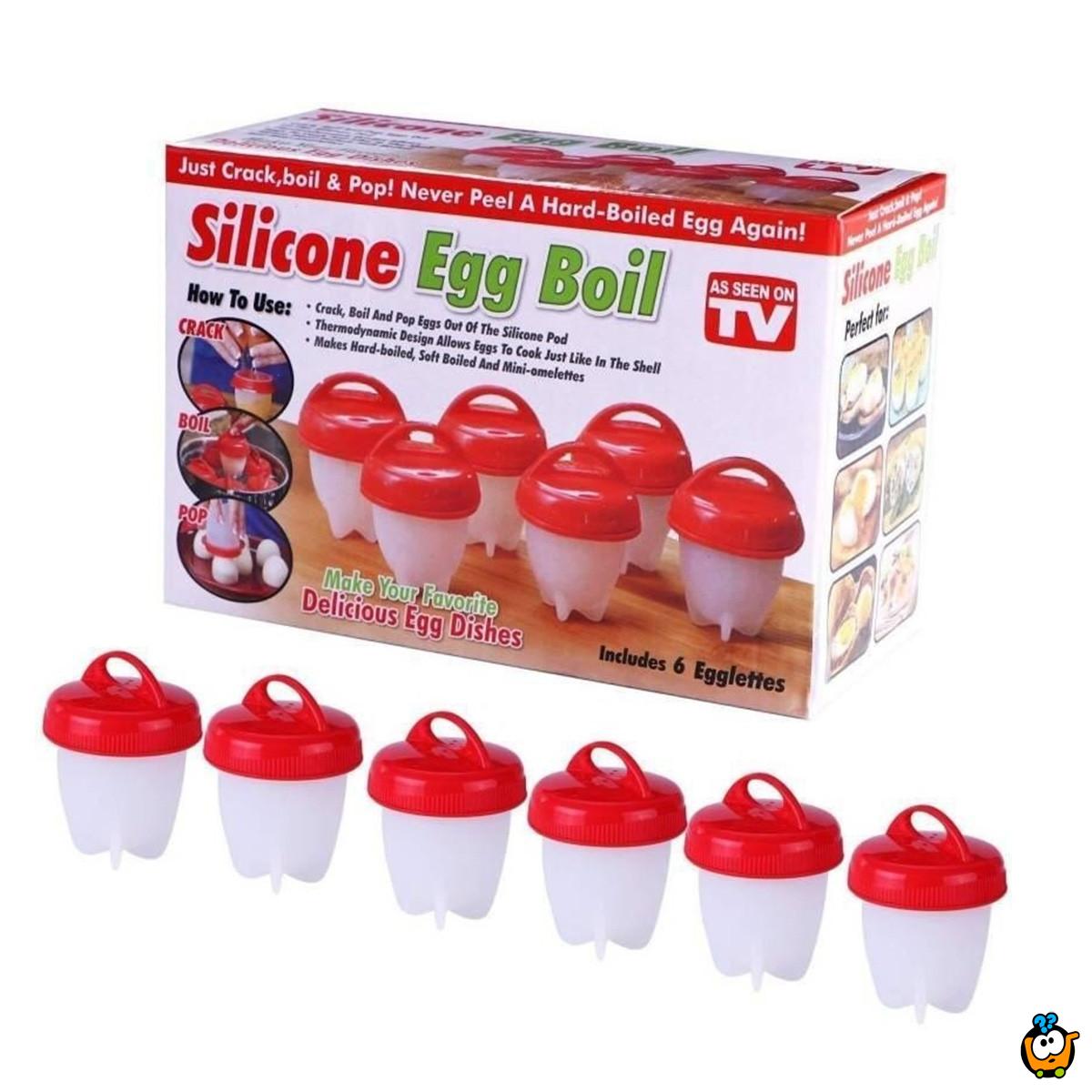 Silikonske posudice za kuvanje jaja bez ljuske - set od 6 kom