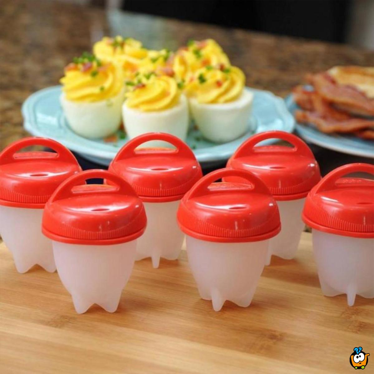 Silikonske posudice za kuvanje jaja bez ljuske - set od 6 kom