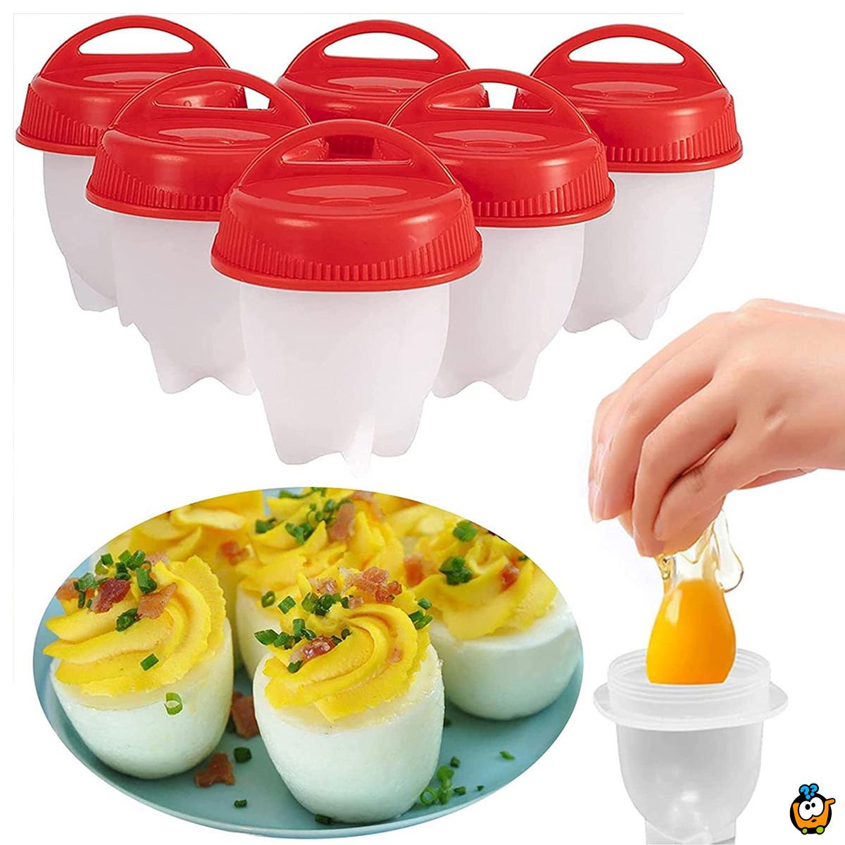 Silikonske posudice za kuvanje jaja bez ljuske - set od 6 kom