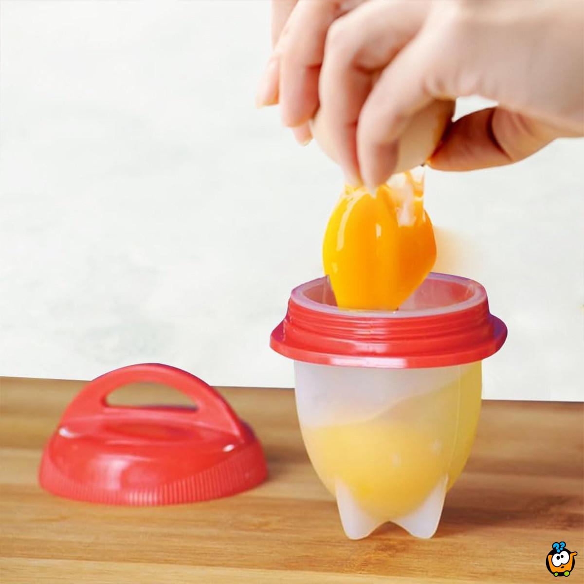 Silikonske posudice za kuvanje jaja bez ljuske - set od 6 kom