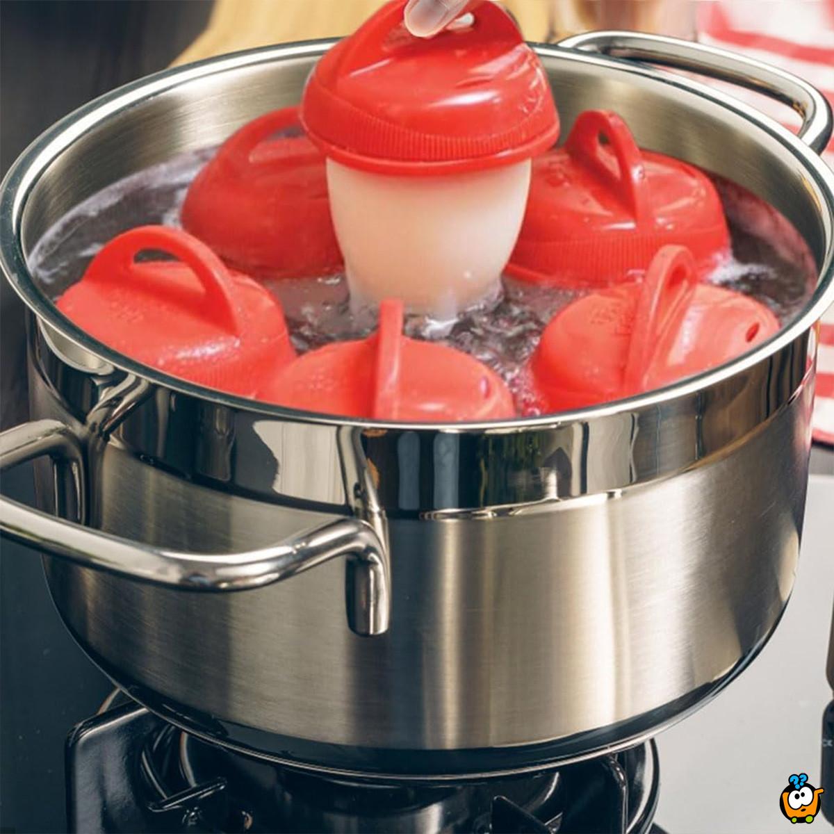 Silikonske posudice za kuvanje jaja bez ljuske - set od 6 kom