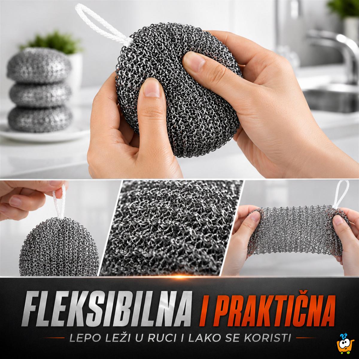 Set 5 magičnih žica za ribanje tvrdokornih masnoća - za zagorele šerpe, tiganje i rešetke